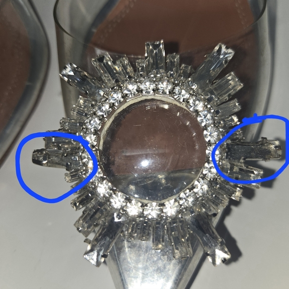 Amina Muaddi PVC Transparent Begum Glass Slingback Heels - Picture 7 of 10